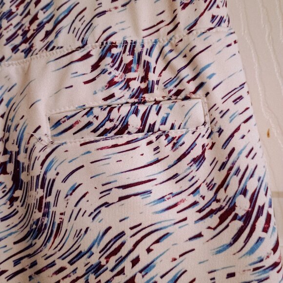 Pebble Beach Performance Skort, White, Blue & Purple, Sz L, Hi Rise, New - Picture 3 of 7
